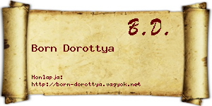 Born Dorottya névjegykártya